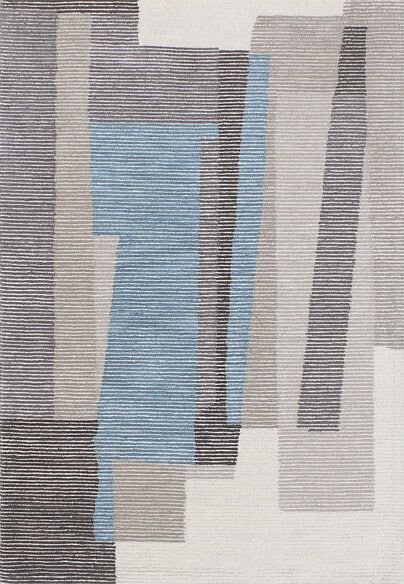 Dynamic Rugs ECCENTRIC 9600-951 Grey and Blue and Ivory